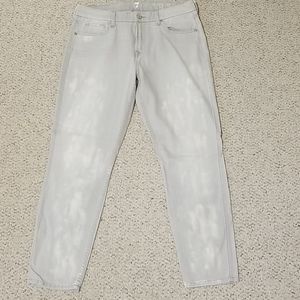 7 For All Mankind Grey Bleach Ankle Jeans, 30